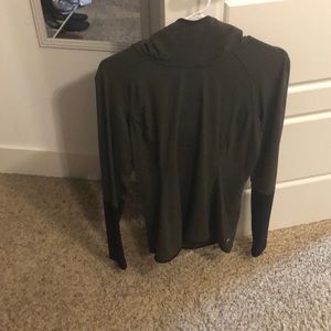 Olive green long sleeve hooded t